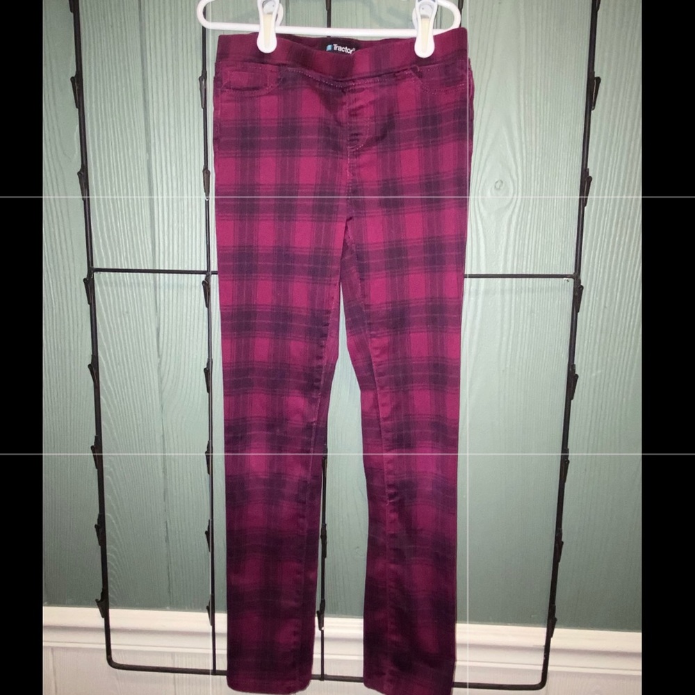 Girls Tractr Jeans - Size 10 Plaid